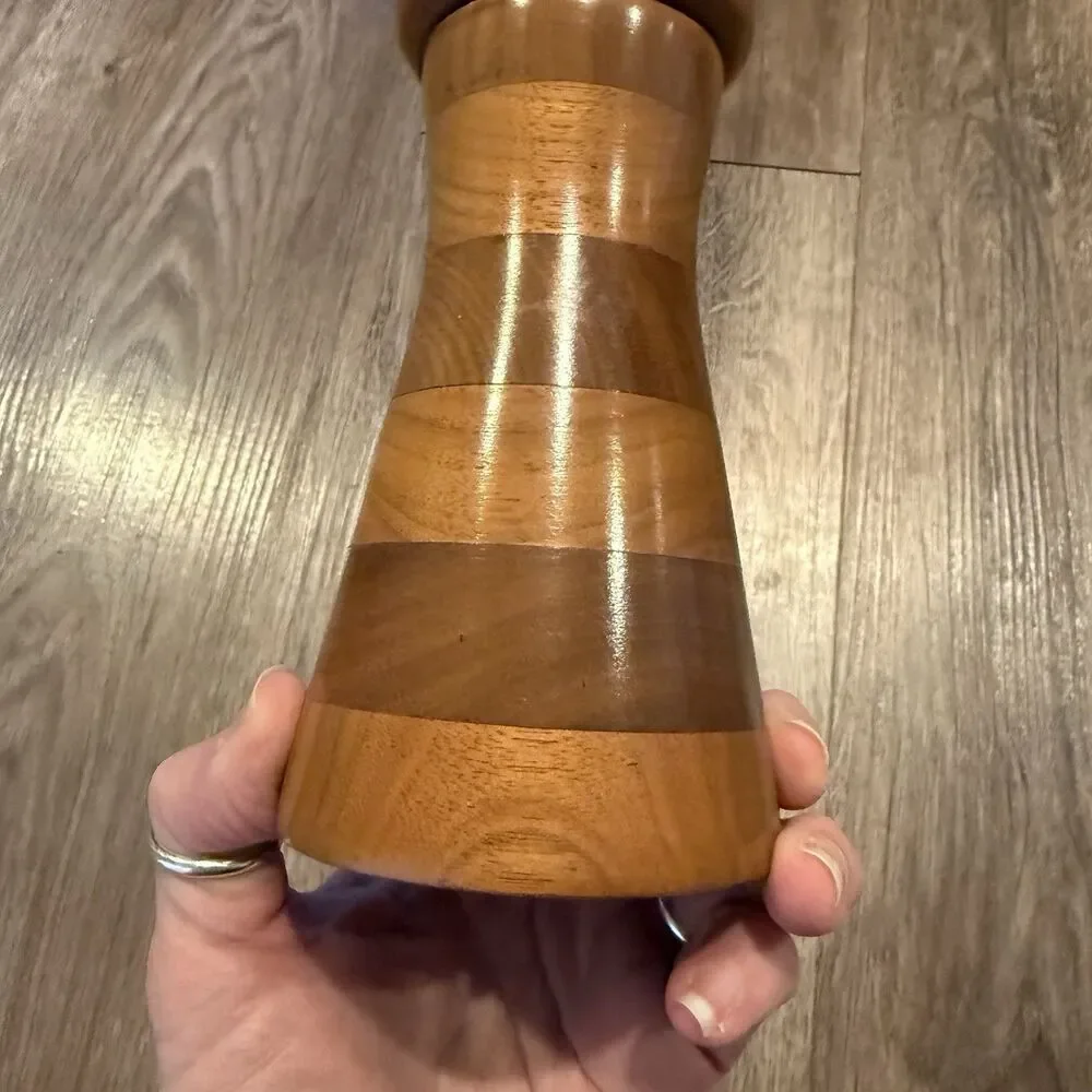 S.S. White Unique Design 2 in 1 Wooden Salt Shaker and Pepper Grinder